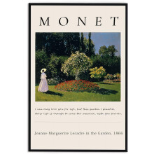 Jeanne-Marguerite Lecadre im Garten – Leinwandbild – 40 x 60 cm, Schwarz, passend für Wohnzimmer, Schlafzimmer und Büro