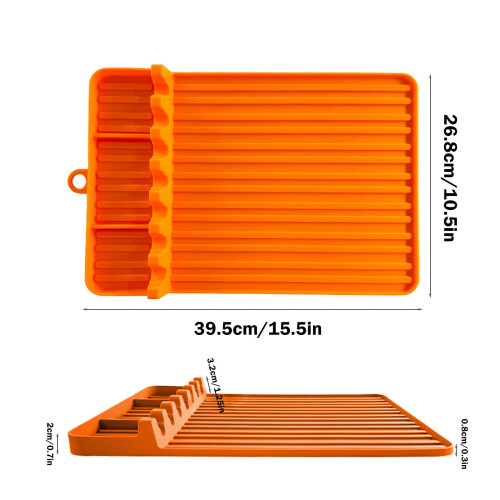 Bocqde Cool Kitchen Gadgets - Μεγάλο χαλάκι για τηγάνι από πυριτικό τζελ με υποπόδιο συλλογής 2