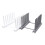 2 scolapiatti da cucina, supporto per piatti e tazze, espositore, scolapiatti, organizer per la cucina (bianco e grigio) 2