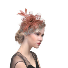 Yubnlvae Fascinators Hoeden voor Dames - Haarclip met Bloemen, Gaas en Veren, Geschikt voor Bruiloften, Theefeesten en Bruidscocktails