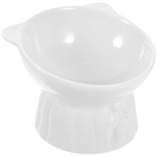 Cuencos de cerámica para comida de gatos, horno elevado para vómitos, cubiertos bonitos para perros, bandeja de alimentación, protección para el