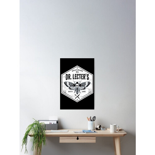 Dr. Lecters - Dødens hodemøll - Horror Modern Art Decor Unframe 1