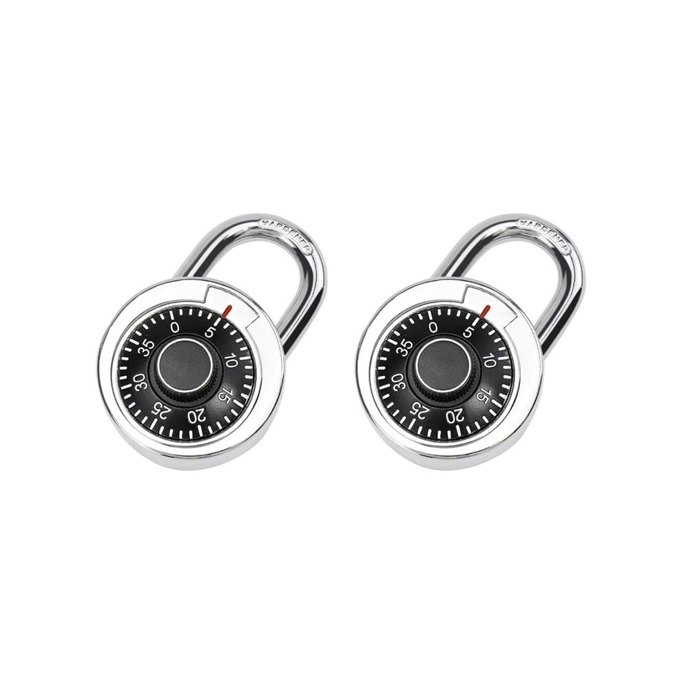 Password Lock Silver Black Alloy Safe Turntable Package Gym Cabinet Luggage Locker Student Door Small Padlock 2Pc 9004841938653