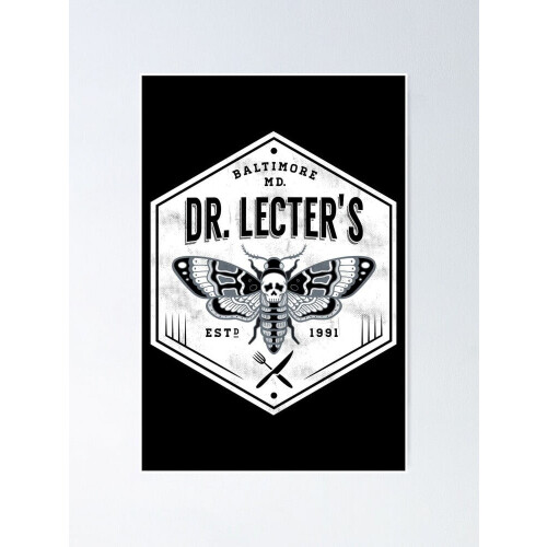 Dr. Lecters - Dødens hodemøll - Horror Modern Art Decor Unframe 2