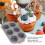 Foldable Silicone Cake Maker Tray 6-Cup Baking Mold Gray, Easy Release 6