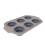 Foldable Silicone Cake Maker Tray 6-Cup Baking Mold Gray, Easy Release 12