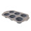 Foldable Silicone Cake Maker Tray 6-Cup Baking Mold Gray, Easy Release 13