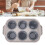 Foldable Silicone Cake Maker Tray 6-Cup Baking Mold Gray, Easy Release 16