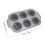Foldable Silicone Cake Maker Tray 6-Cup Baking Mold Gray, Easy Release 2