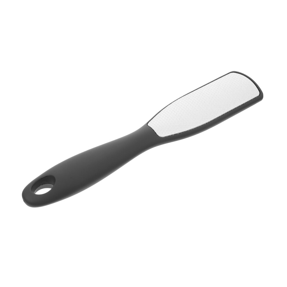DoubleSided Stainless Steel Foot File Pedicure Scrubber for Callus and Dead Skin Removal with Ergonomic NonSlip Handle