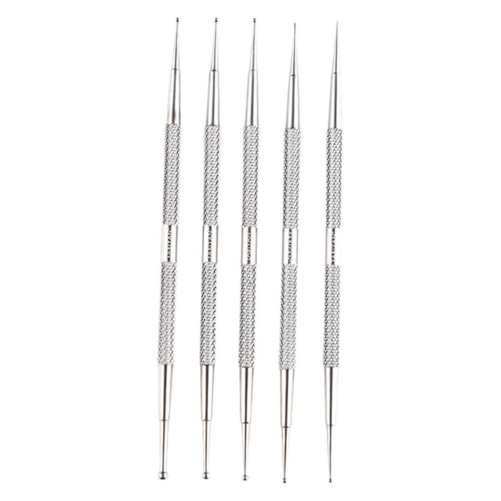 5pcs Precision Nail Art Pen Set with DualEnded Design Tool for Diamond Decor and Detailing