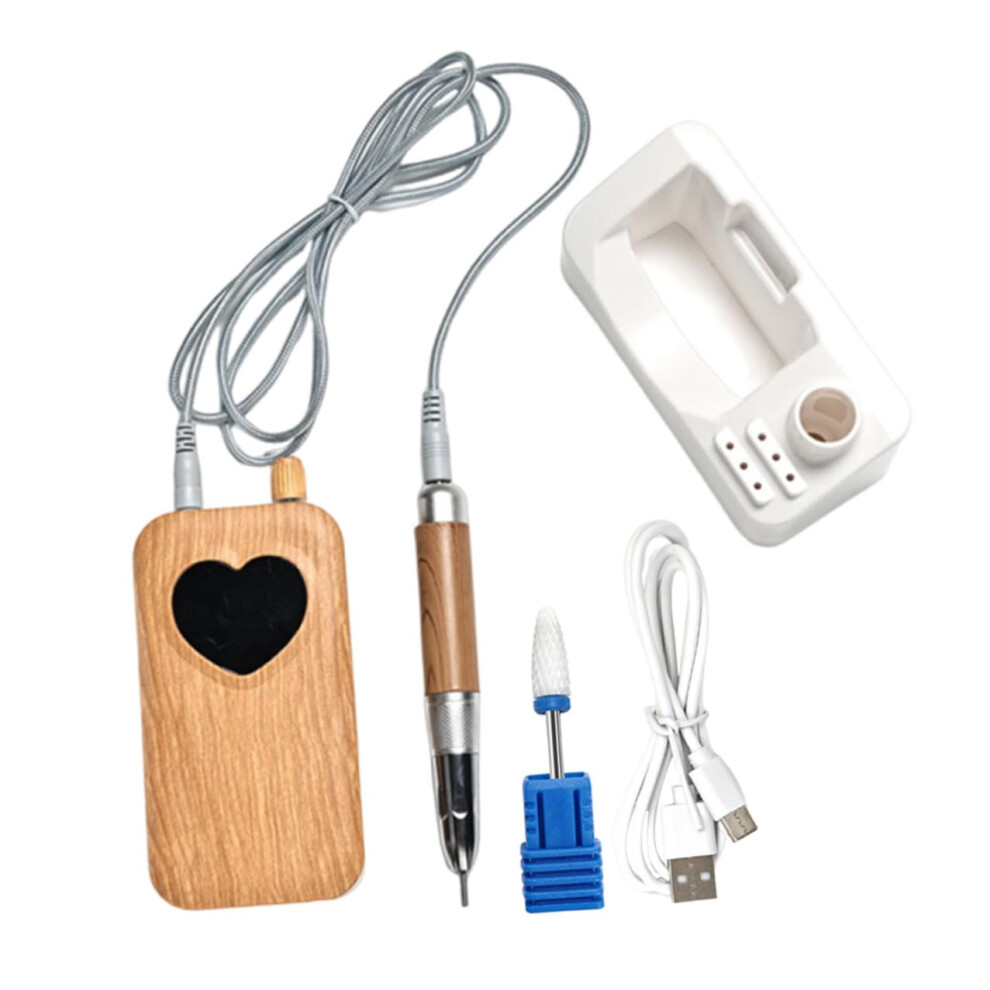 Cordless Rechargeable Nail Drill with Precision Grinding Heads for Acrylic and Gel Nails