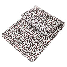 Leopard Print Nail Art Hand Rest Pad with Ergonomic Manicure Cushion and Table Mat for Salon and Home