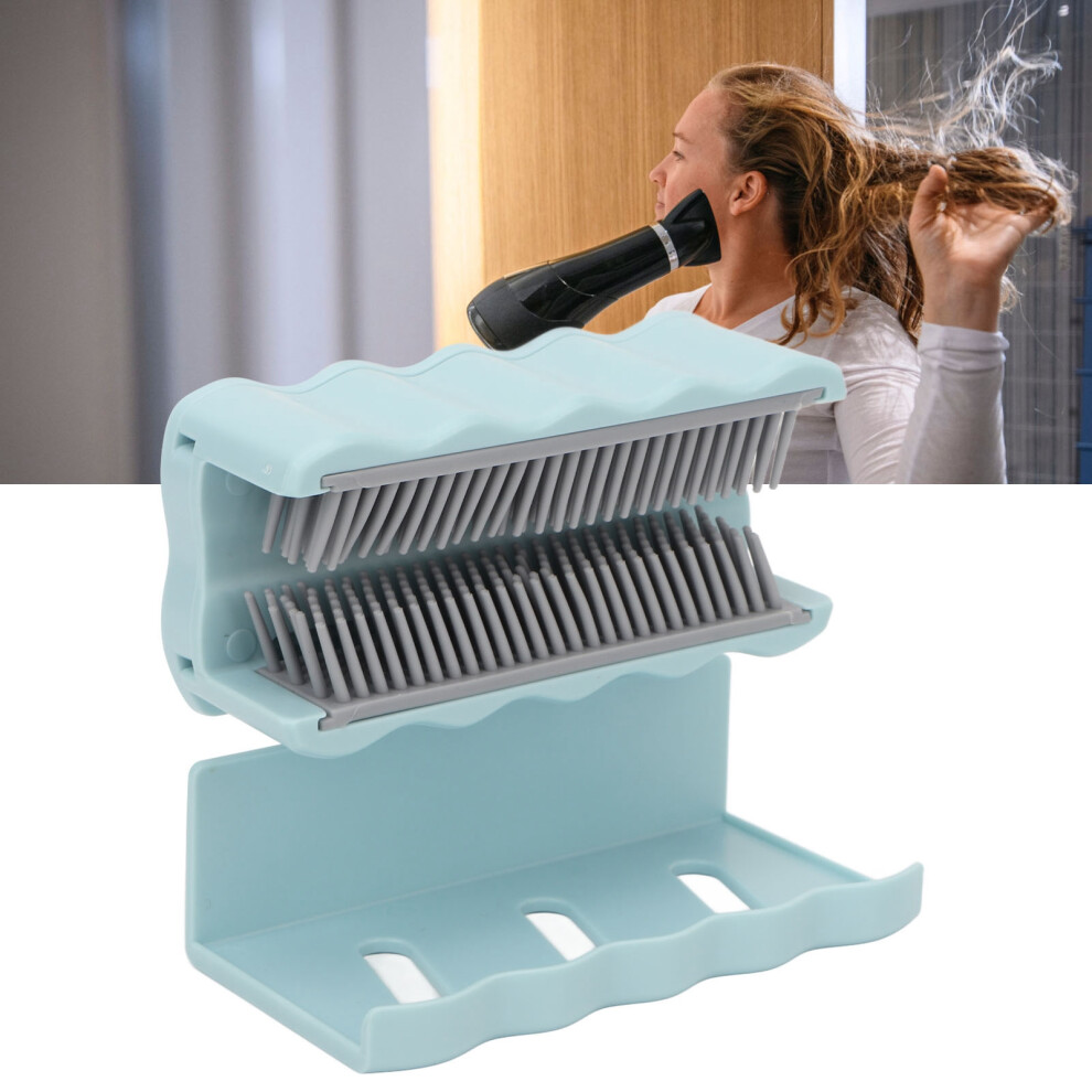 Unisex Blue Silicone Shower Hair Catcher, 10.5X5.5cm Drain Stopper