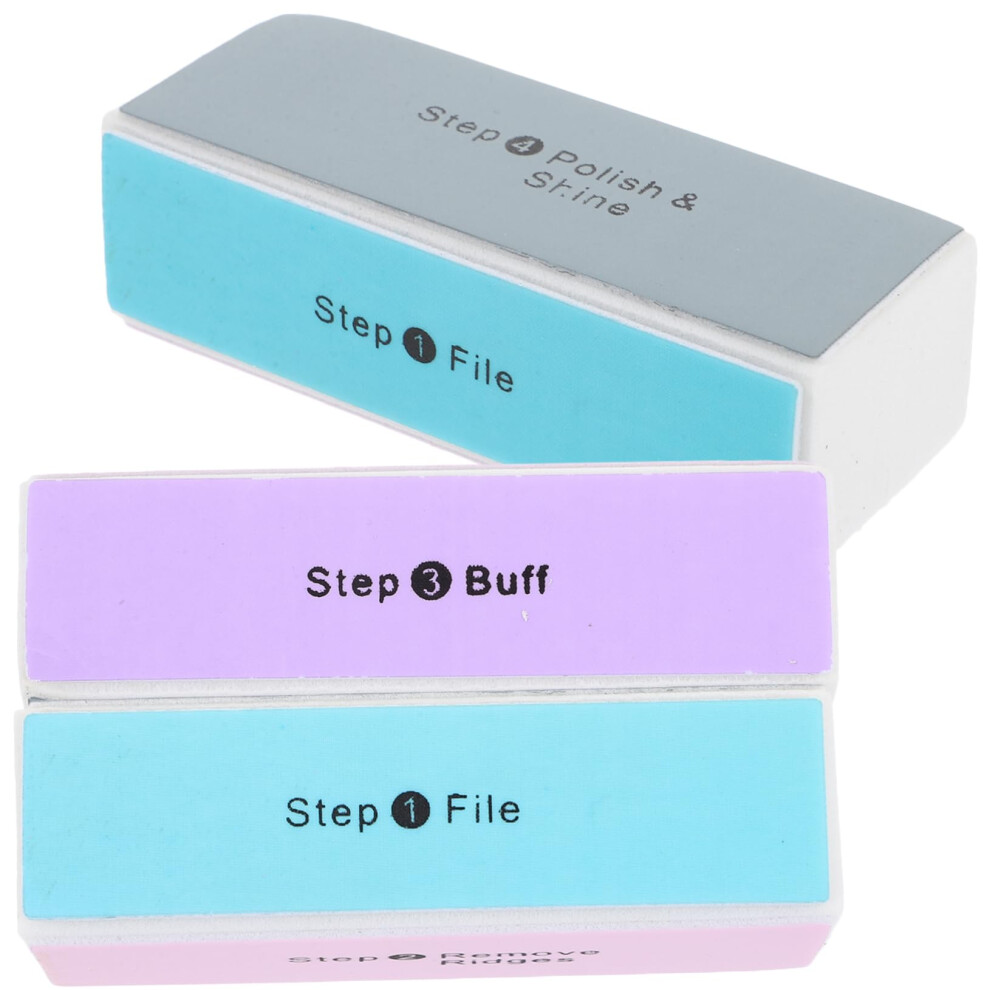 3pcs Professional Nail File and Buffer Set for SalonQuality Manicure Sanding