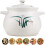 Large Ceramic Casserole Dish with Lid,  Temp Resistant Stew Pot, 4500ml Capacity 1