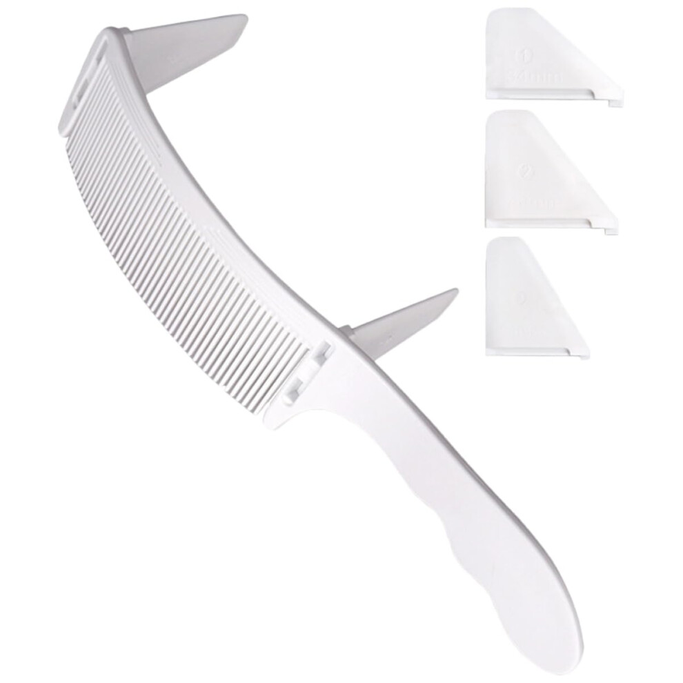 Unisex Professional Barber Hair Comb Set With Ergonomic Curve Grip For Precise Hair Positioning