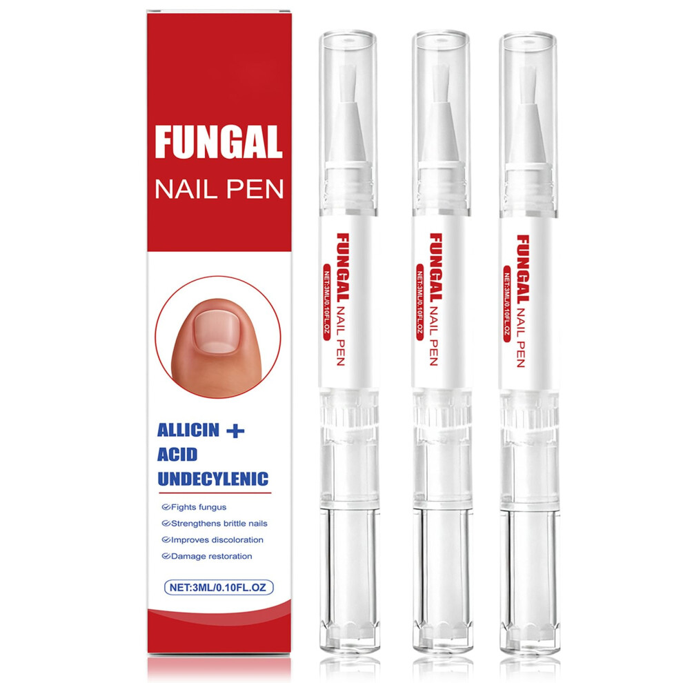 Extra Strength Nail  Pen for Toenail Fungus Treatment and Fingernail Care with Allicin, 3pcs