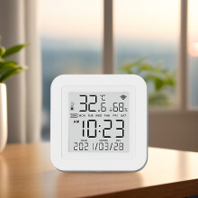 Hygromètre intelligent en ABS bleu et thermomètre WiFi 2,4 GHz