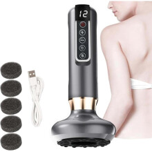 Easter Sale! High Quality Anti Cellulite Massage Cupping, 12 Levels Adjustable Handheld Body Fat Massager for Belly Thighs (Gray) - Perfet