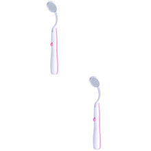 2 Pieces Mirrors Dental Hygiene Tools Dentist Mirror Dental Mouth Mirror with Light Dental Tool Tool Internal Teeth Purple
