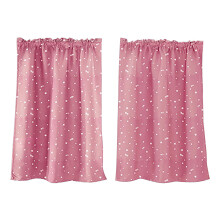 ionze Home Textiles Star Curtains 29x36 Inch 2 Panels Lace Curtains for Kitchen, Bedroom, Coffee Compatible with Rod