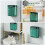 XIUH Kitchen Plastic Wrap Storage Box, Clear 3A, Wall Mounted, Removable, Compatible with Universal Wraps 8