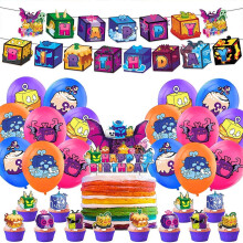Blox Fruits Party Kit Banner Cake Topper Balloons Decor