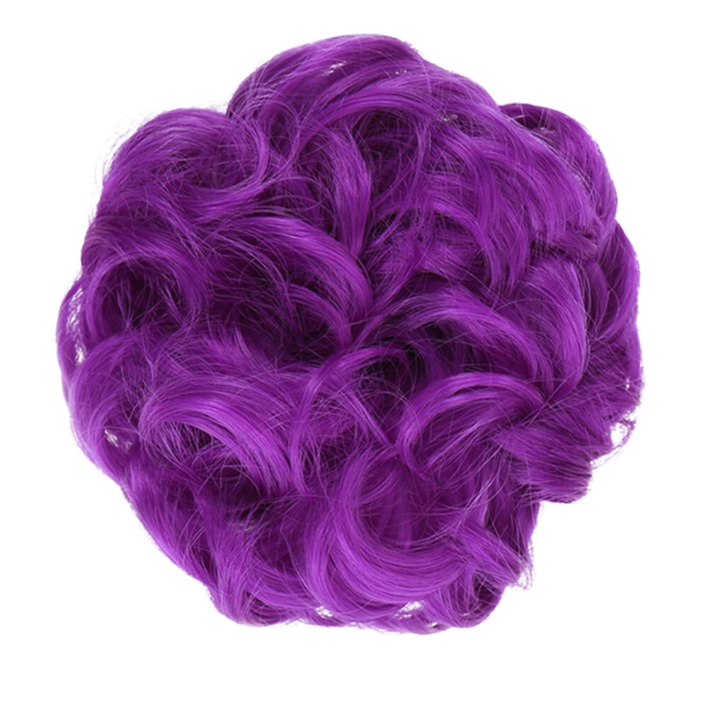 human hair wigs for women Curly Bun Extension Messy Bun Hair Piece Scrunchie Updo Wrap Hair Extensions Adult Female Costume Wigs Toupees, O