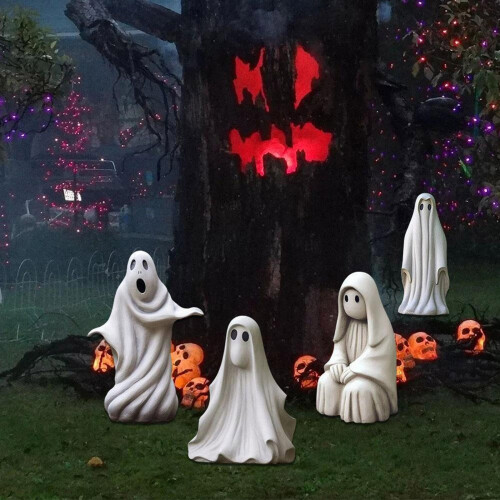 WinysinHalloween Στολίδι Κήπου Χαριτωμένο Χειροποίητο Ρητίνη για Διακόσμηση Σπιτιού ή 2
