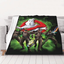 Ghostbusters-Logo-Decke, Überwurf, Bettwäsche, Zimmerdeko, Flanelldecke für Bett und Sofa, 152 x 127 cm