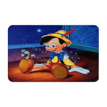 Zerbino Pinocchio, antiscivolo e lavabile, 51x80 cm, per interni ed esterni, bagno, cucina, patio, decorazione natalizia per la casa.