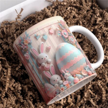 Caneca de cerâmica Aufmer 350ml com coelhinho da Páscoa para café ou chá - Dia dos Namorados  Última atualização de 2024