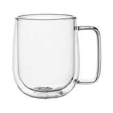 Xícaras de café de parede dupla, canecas de 250ml para expresso, cappuccino, latte e chá, com alça, em vidro borossilicato transparente