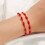 SUNRI Handmade7Knots Βραχιόλι με Κόκκινο Σχοινί, Φυλαχτό Καλής Τύχης για Επιτυχία και 2