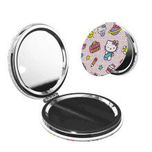 Specchietto tascabile Hello Kitty, specchietto da viaggio compatto e ingranditore portatile per il trucco, piccolo specchio a doppia faccia da tenere
