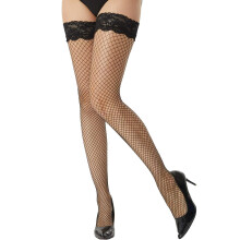 Zwarte netkousen voor dames, netkousen, sexy kanten netkousen, lingerie, dijhoge kousen voor vrouwen