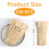 Espetos de bambu para aperitivos e coquetéis, construção durável em bambu, 8,9 cm (3,5 polegadas), palitos de madeira sem farpas, próprios para 7