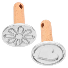 Kiksform 2 stk. wienerbrødsbageartikler aluminiumslegering trækiks festdekoration cookiestempler