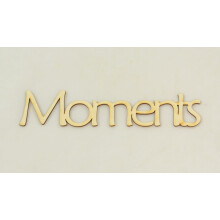 1 pezzo, scritta "Moments" non rifinita, 7,75" x 2", ideale per decorazioni di casa ed eventi.