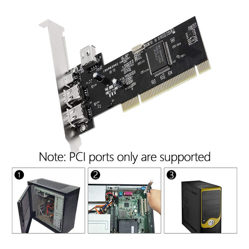 Κάρτα 3 θυρών IEEE1394Firewire, προσαρμογέας PCI Firewire, κάρτα ελεγκτή IEEE1394PCI για επιτραπέζιο 1
