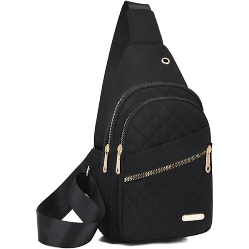 Τσάντα στήθους Sling Bag Μικρή τσάντα ώμου με υποδοχή ακουστικών, χαλαρή τσάντα ώμου, 1