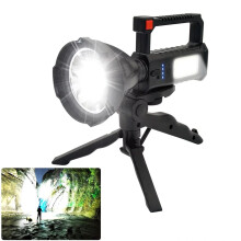 Tóirsí Spotsolais In-athluchtaithe 90000Lumens le Tripod, IPX5 Uiscedhíonach, Tóirsí LED Thar a Bheith Geal le haghaidh Iascaireachta,