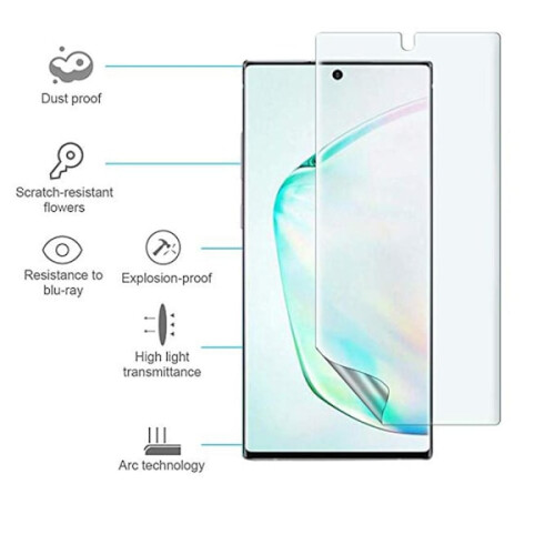 Protector de ecran Note10, pachet de 3, 9H Nano-Soft, rezistent la ecran, HD-Clear, transparent/transparent