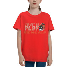 Camiseta de manga corta para niños y niñas de los Bengals con el logo del equipo de fútbol americano. Regalos para aficionados al béisbol.