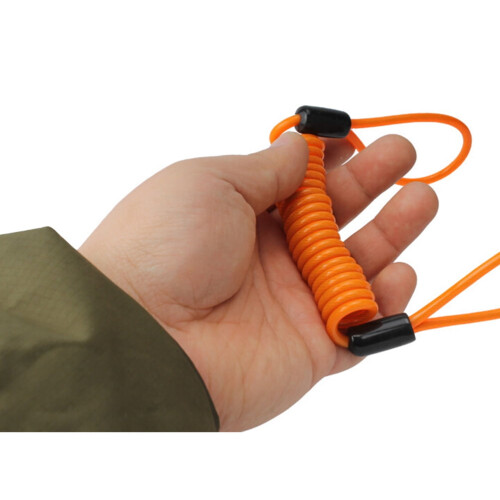 Sexagesimo Retractable Motorcycle Cable Lock Reminder - Green 1
