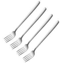 Conjunto de 4 talheres: garfos, utensílios de mesa, garfos para salada, garfos para carne, garfo-colher em aço inoxidável.