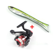 1,6 m lange Carbon-Angelruten-Rollen-Kombination in Fischform, Taschenstift-Design, Wurfrute, Spinnrad