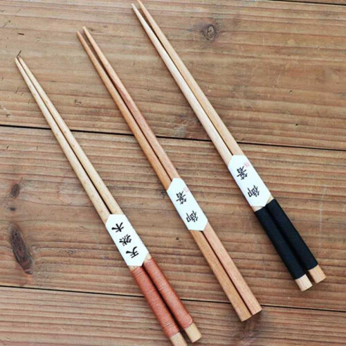 Ιαπωνικά στυλ μυτερά chopsticks οξιάς βασικού χρώματος, οικιακά μπερδεμένα chopsticks 2