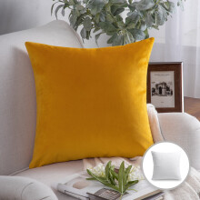 Decoratief sierkussen uit de Phantoscope Soft Silky Velvet serie, 45 x 45 cm, citroengeel, 1 stuk